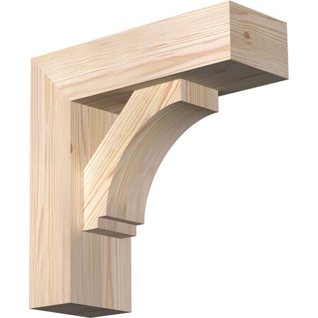 Ekena Millwork Imperial Block Smooth Bracket w/ Offset Brace, Douglas Fir, 5 1/2"W x 16"D x 16"H BKT0604X16X16IMP05SDF